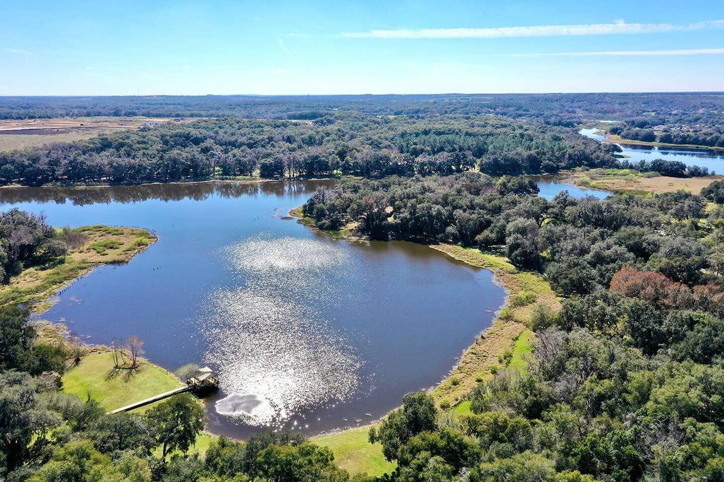 The lake, from above — Lakeview Estate